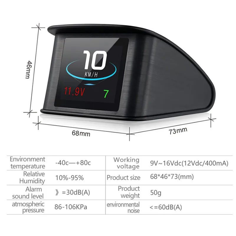 GEYIREN OBD II P10 gps T600 Авто бортовой компьютер Дисплей Автомобильный цифровой OBD ВОЖДЕНИЯ LED Дисплей HUD head до Дисплей для любых автомобилей