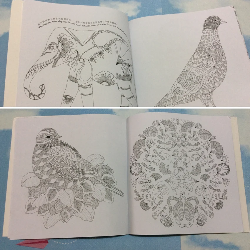 24 Pages Animal Kingdom English Edition Antistress Coloring Book For Children Adults Graffiti Painting Drawing Art Book 24 Pages Animal Kingdom English Edition Antistress Coloring Book For Children Adults Graffiti Painting Drawing Art Book
