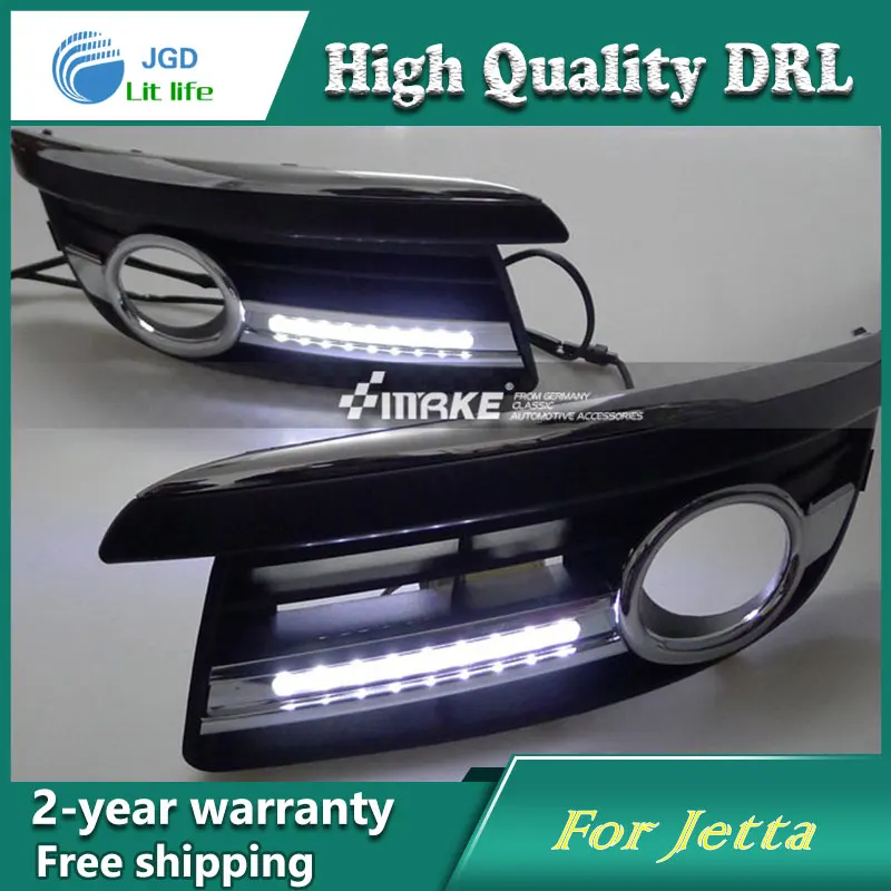 Free shipping ! 12V 6000k LED DRL Daytime running light case for VW