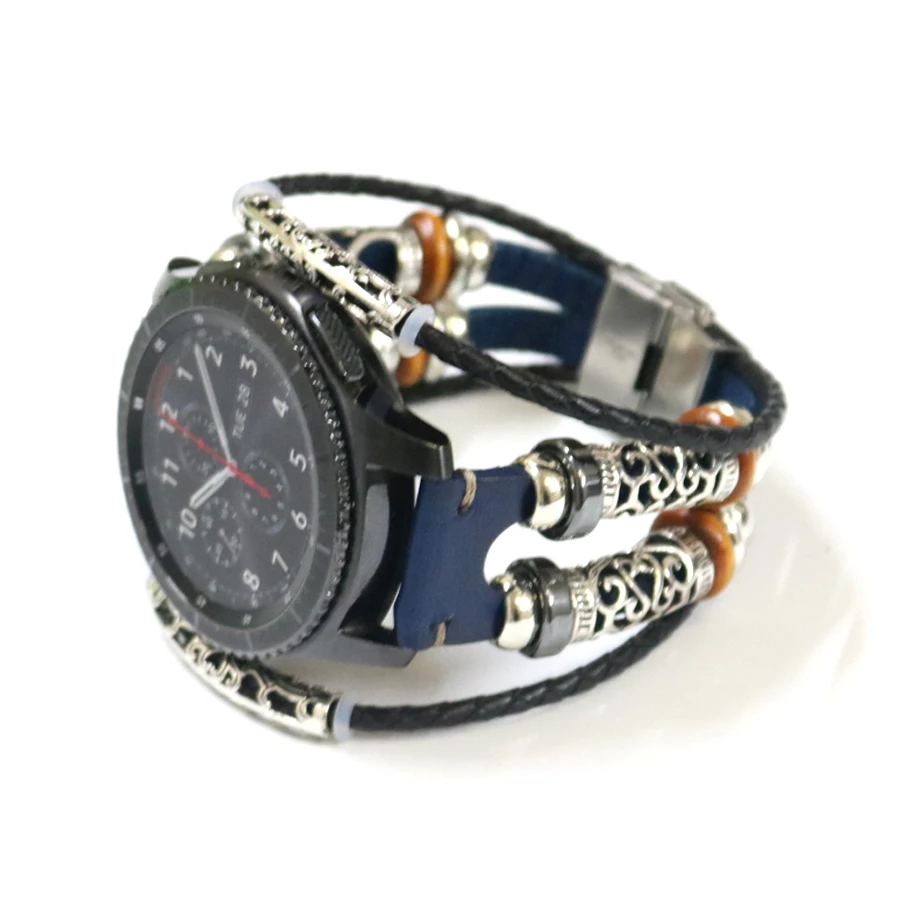 Ремешок для часов Amazfit Stratos 22 мм ремешок Xiaomi Pace 1 2 2S сменный кожаный аксессуары