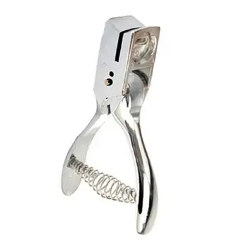 

Handheld ID Card Badge PVC Photo Metal Slot Hole Punch Puncher (Silver)
