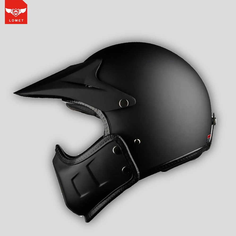 Винтажный мотоциклетный шлем для мотокросса Ретро Кафе Racer Vespa открытое лицо kask
