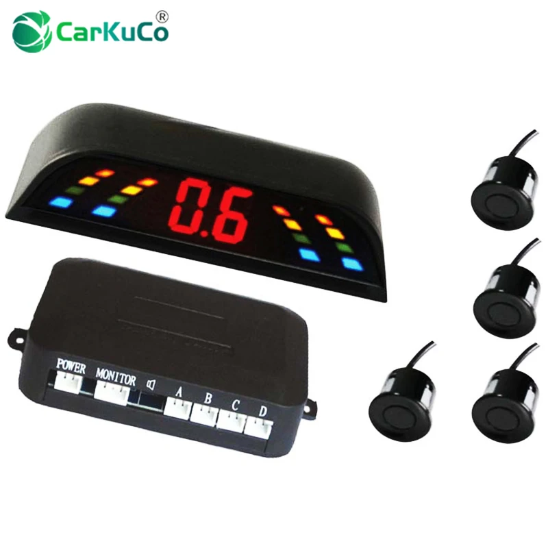 Universal LED Display Car Parking Sensor Kit 4 Sensors Reverse