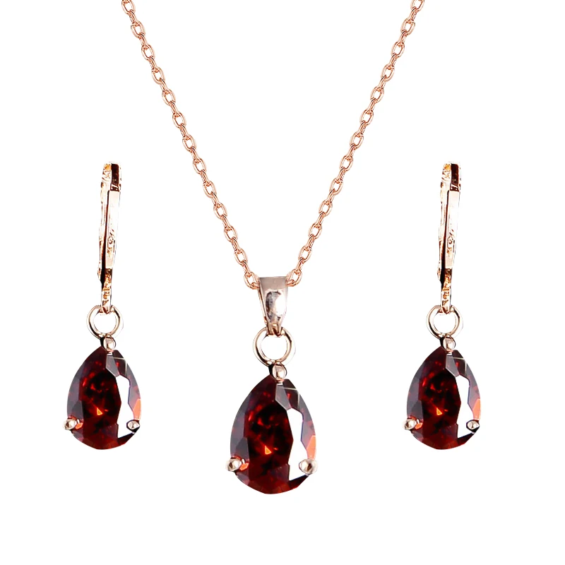 MISANANRYNE Jewelry Sets Gold Color Jewelry Set Zircon Crystal ...