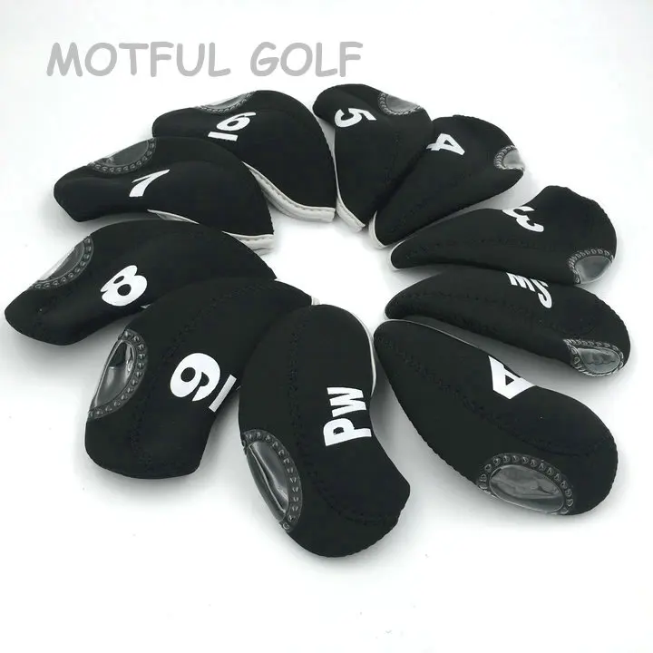 Neoprene Golf Iron Headcover irons set two tones Head Cover with window