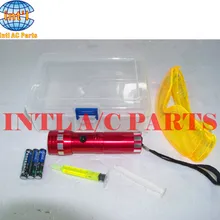 Для Автозапчасти для кондиционера набор инструментов флуоресцентная лампа фонарик с флуоресцентные очки комплект воды/коррозии/ударопрочный