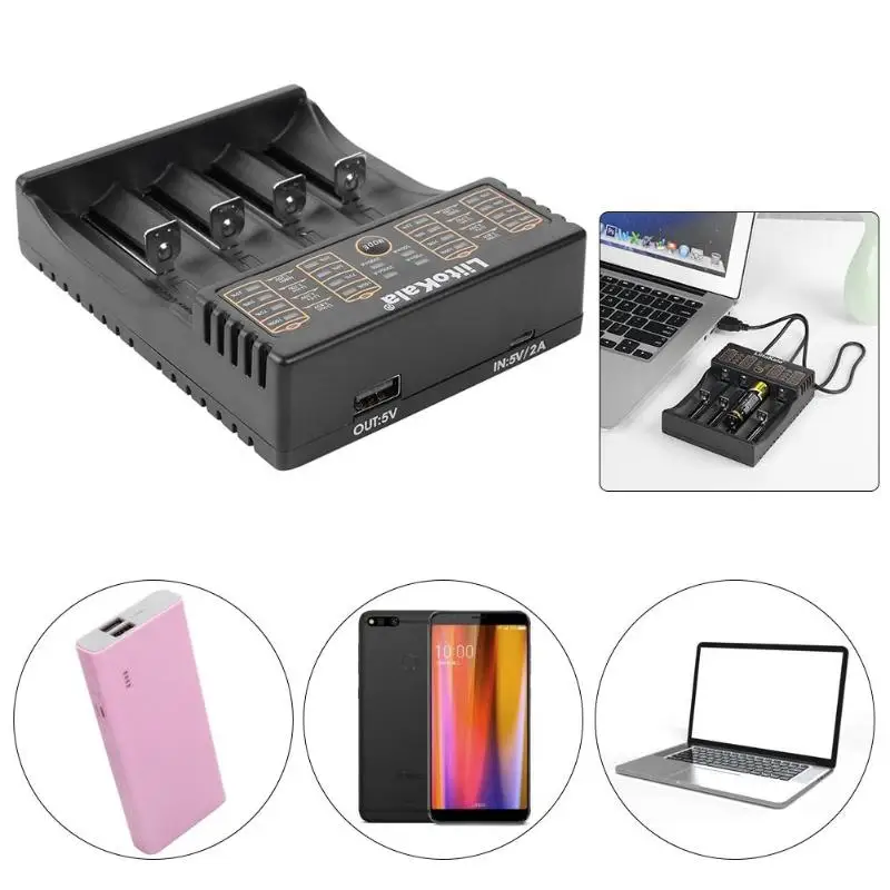 Lii-402/202 слот Смарт зарядное устройство ж/банк питания USB выход для 18650 26650