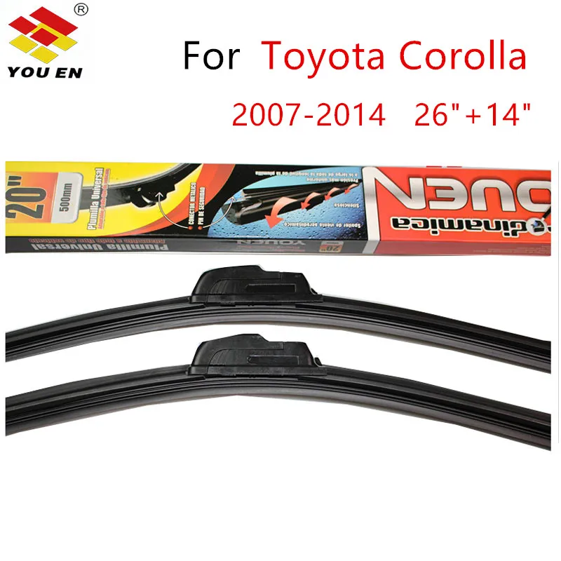 YOUEN щетка стеклоочистителя для Toyota Corolla 2007 2008 2009 2010 2011 2012 2013 стеклоочистители автомобильные аксессуары Стайлинг