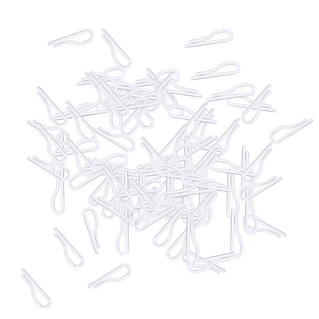 100pcs 35mm Clear Plastic Clips For Ties Shirts folded shirts sleeves Pants Socks Packaging Clips