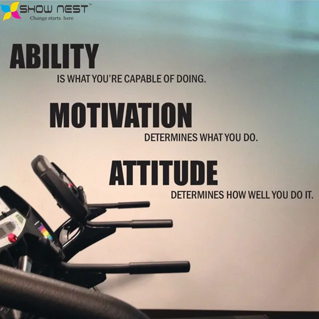 gym motivational quote wall decal vinyl stickers ability motivation