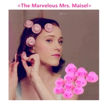 20 шт./компл. одной и той же бигуди с чудесными г-жа Майзель розового и голубого цвета, смешанные Пеко ролик силиконовые волшебные бигуди спираль щипцы для завивки волос