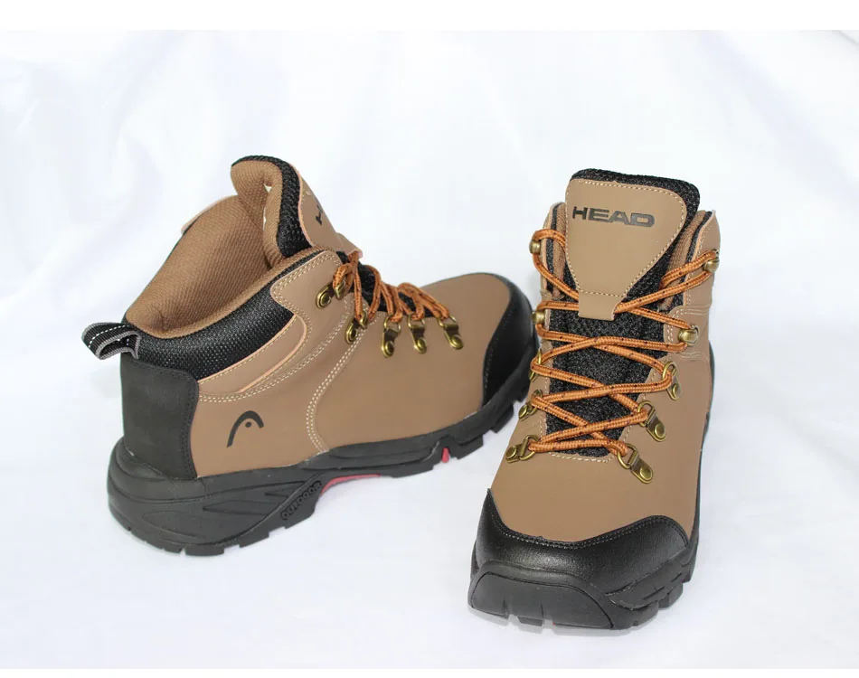 

HEAD men outdoor hiking shoes males cowhide genuine leather waterproof shock absorption anti-slip walking shoes men sneakers