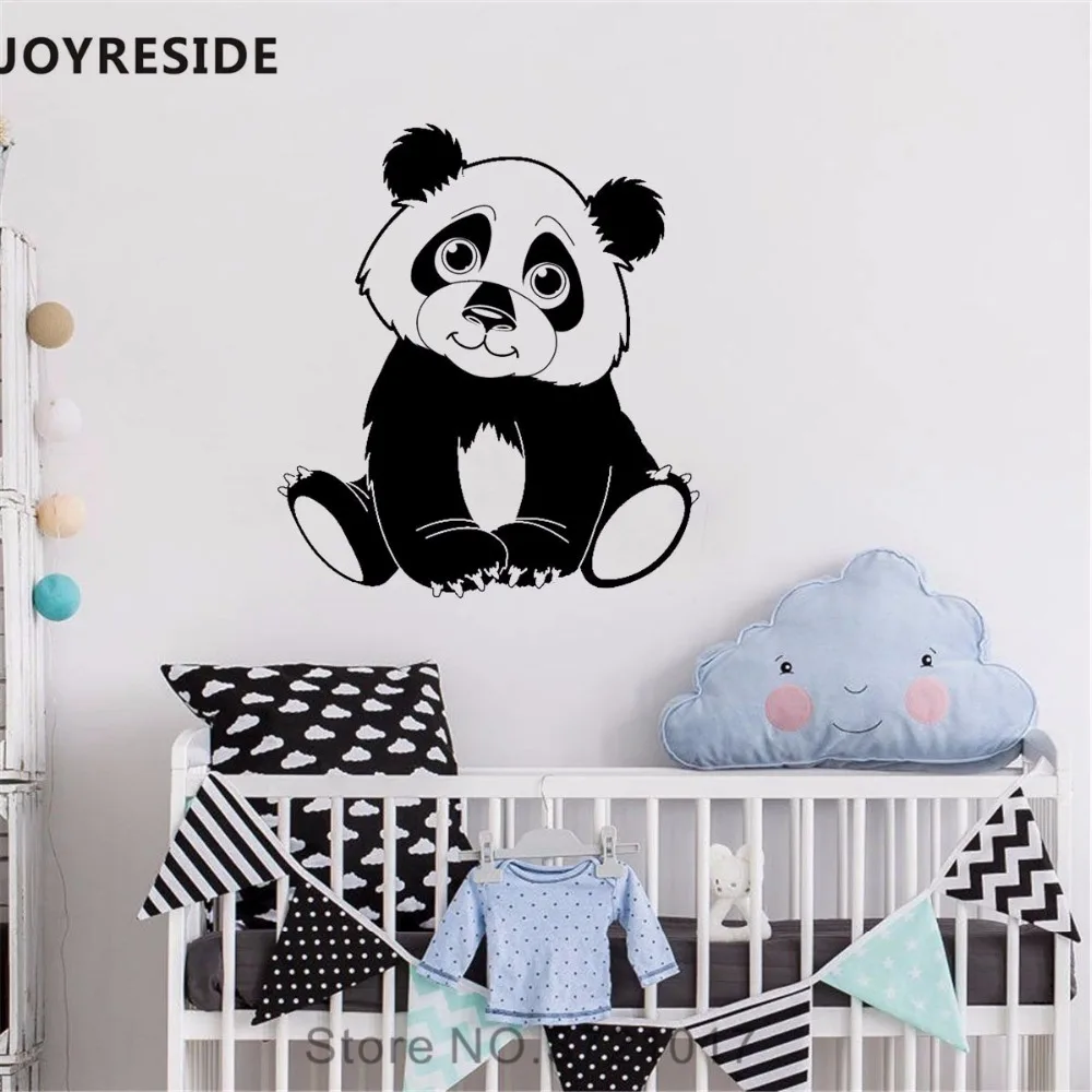 JOYRESIDE маленькая панда Наклейка на стену милые панды Настенная Наклейка с животным виниловая наклейка домашний декор для детской спальни дизайн интерьера A757