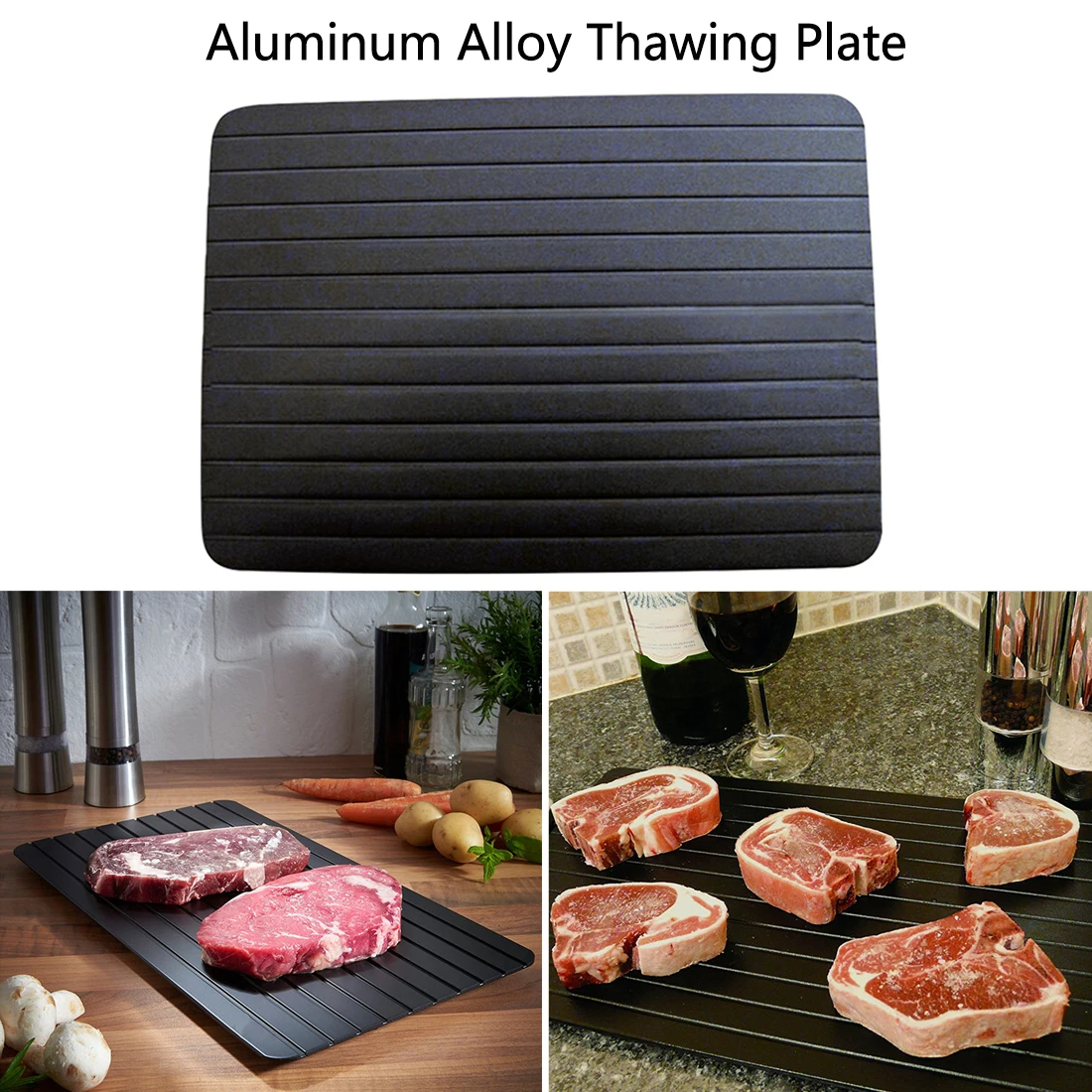 No Electricity Chemicals Fast Defrosting Tray Thaw Frozen Food Meat Fruit Quick Defrosting Plate Board Defrost Kitchen Tool