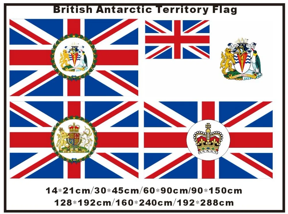 KAFNIK на заказ Британский Antarctic флаг территории 14*21 см/90*150 см (3*5 футов) для украшения