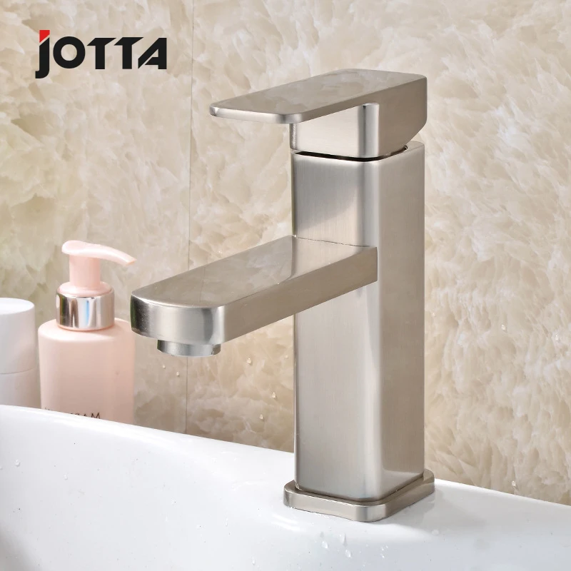 Manufacturers direct sales of four single-hole wire-drawing basin faucet hot and cold wash basin faucet