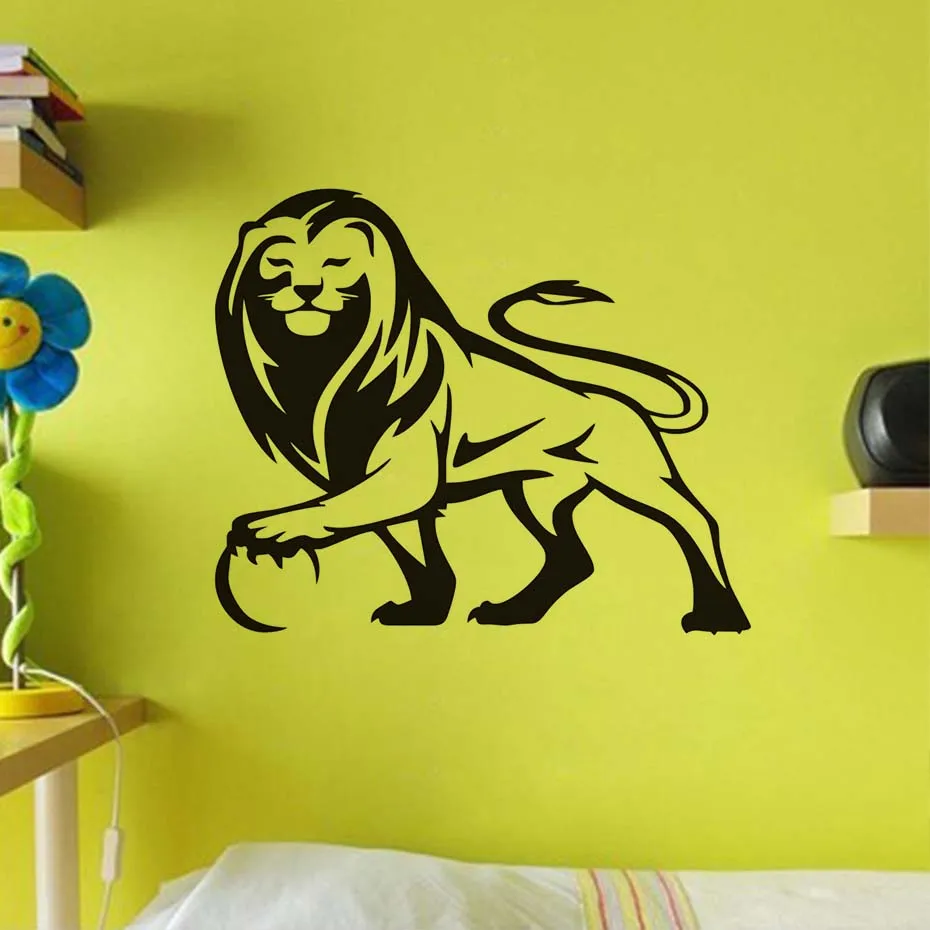 lion-wall-stickers-for-kids-rooms-wall-decor-line-drawing-animal