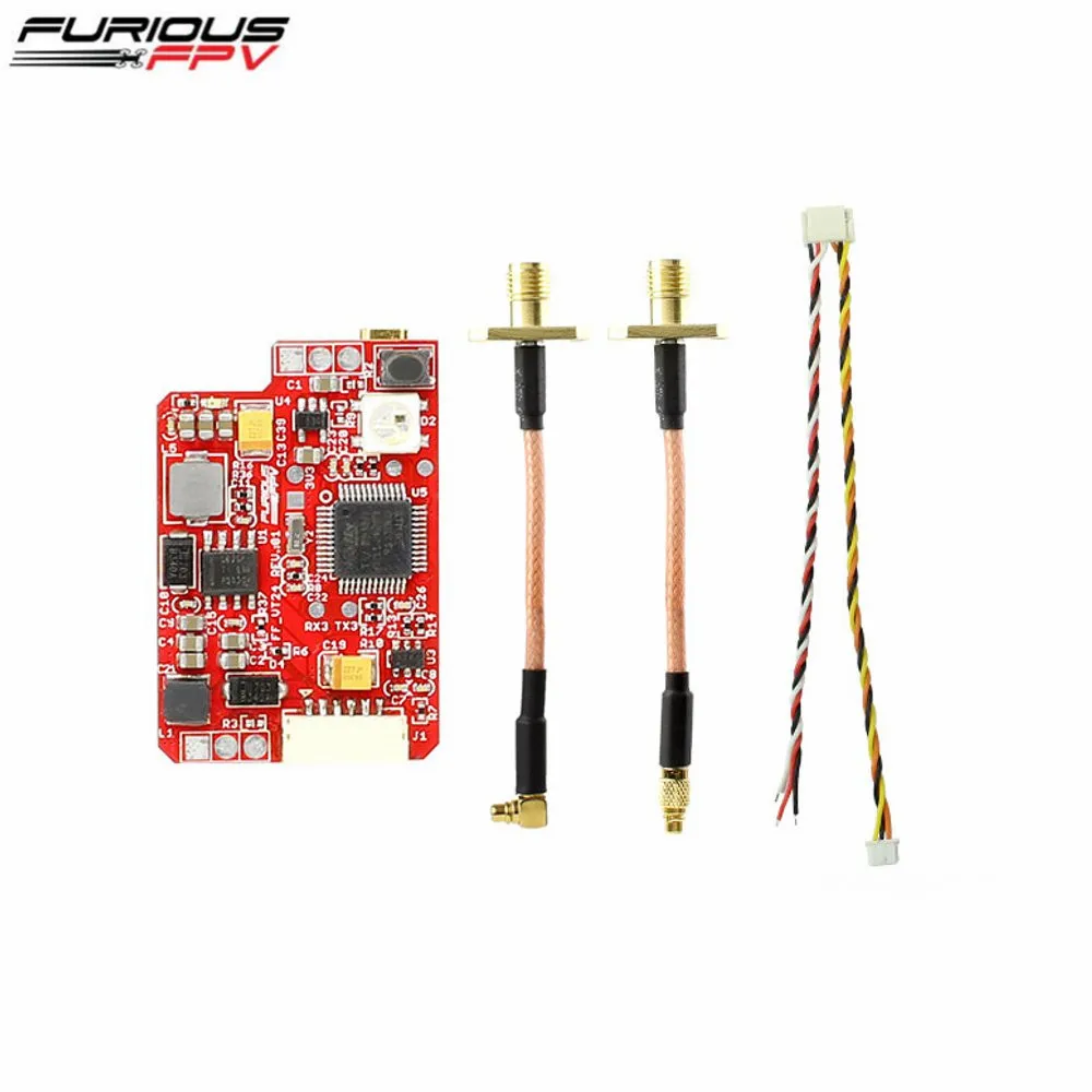 

FuriousFPV 2.4G 16CH 25/200/500/800mW Switchable VTX Stealth Long Range FPV Video Transmitter For RC Models FPV Transmission