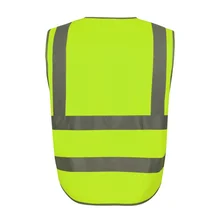 Мужчины 2 цвета мульти-карман Жилеты Безопасности майки без рукавов флуоресцентные светоотражающие защитные жилеты