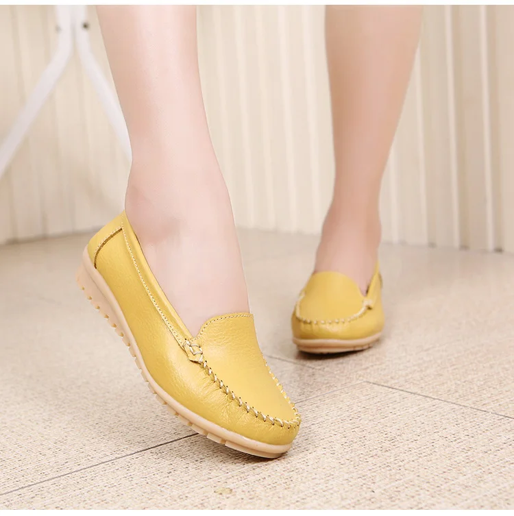 AH 168-New Arrival Cow Leather Women Loafers-31