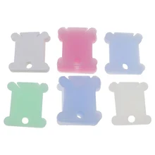 1Pcs Random Colors Frosted Plastic Winding Line Plate Clear Mixed Color Cross Stitch Wrap Line Board Top Useful DIY Sewing Tools gathered sleeve mixed print wrap top