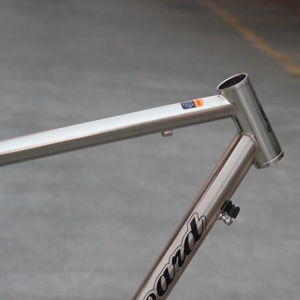 Excellent SEABORAD Reynolds 725 Steel Frame Heat Treatment Welding Fork Caliper Brake Road Bike 700C Classic Chrome Frameset Silver 6