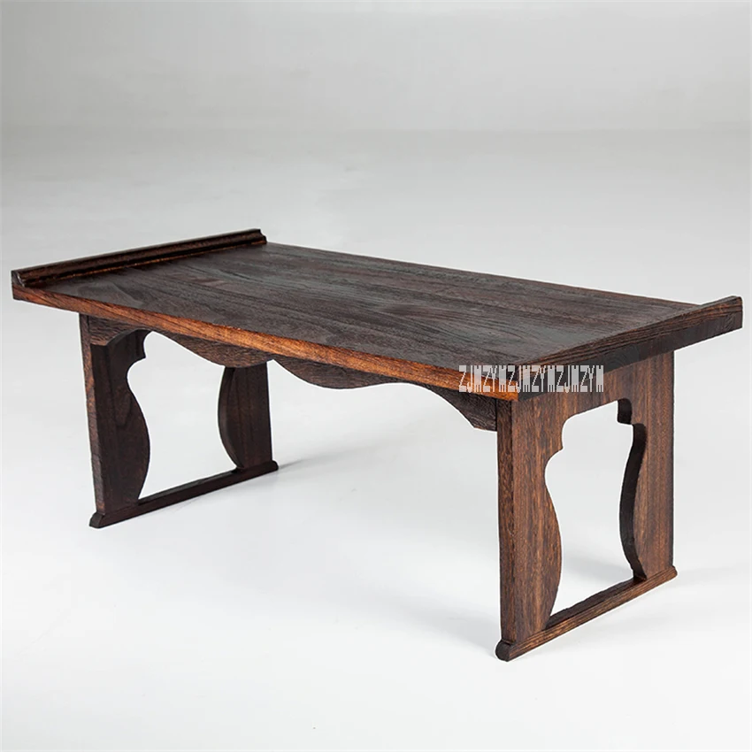 

041 Solid Wood Foldable Gongfu Tea Table Household Square Tea Table Tatami Style Balcony Floating Window Folding Tea Table