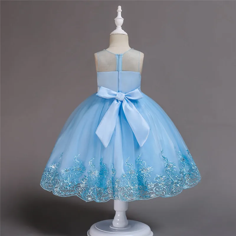 Детское торжественное платье принцессы с вышивкой для девочек, элегантное праздничное платье на день рождения, платье для девочек, Рождественская одежда для маленьких девочек, От 2 до 14 лет