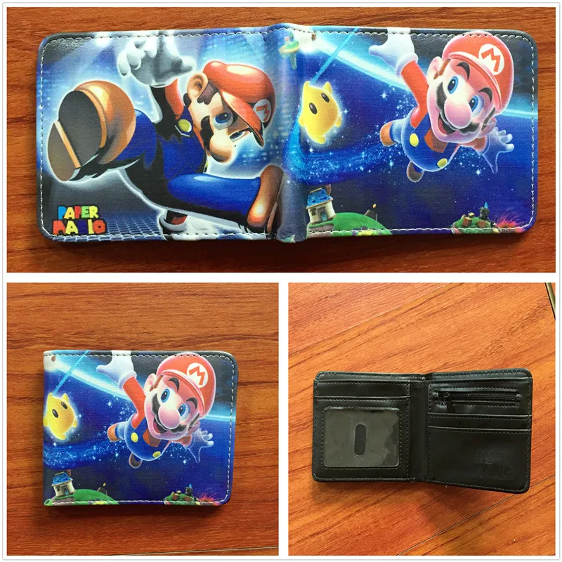 

New arrivel Super Mario World Wallet Leather Folded Purse Cartoon Creative Short Wallets W612