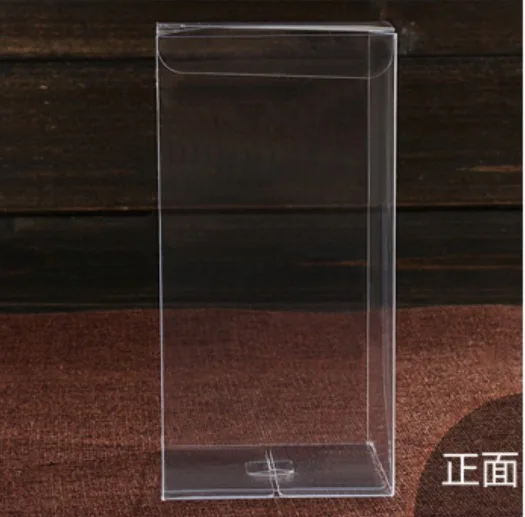 

100pcs/lot 8x8x30cm Plastic PVC Clear Commodity Phone Boxes Underwear Tea Fruit Storage Case Box