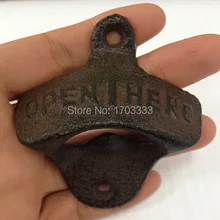 100 шт. настенный открывалка для бутылок подвесной крючок открывалка для пивных бутылок крепление медная металлическая крышка Ретро с винтами DHL FedEx