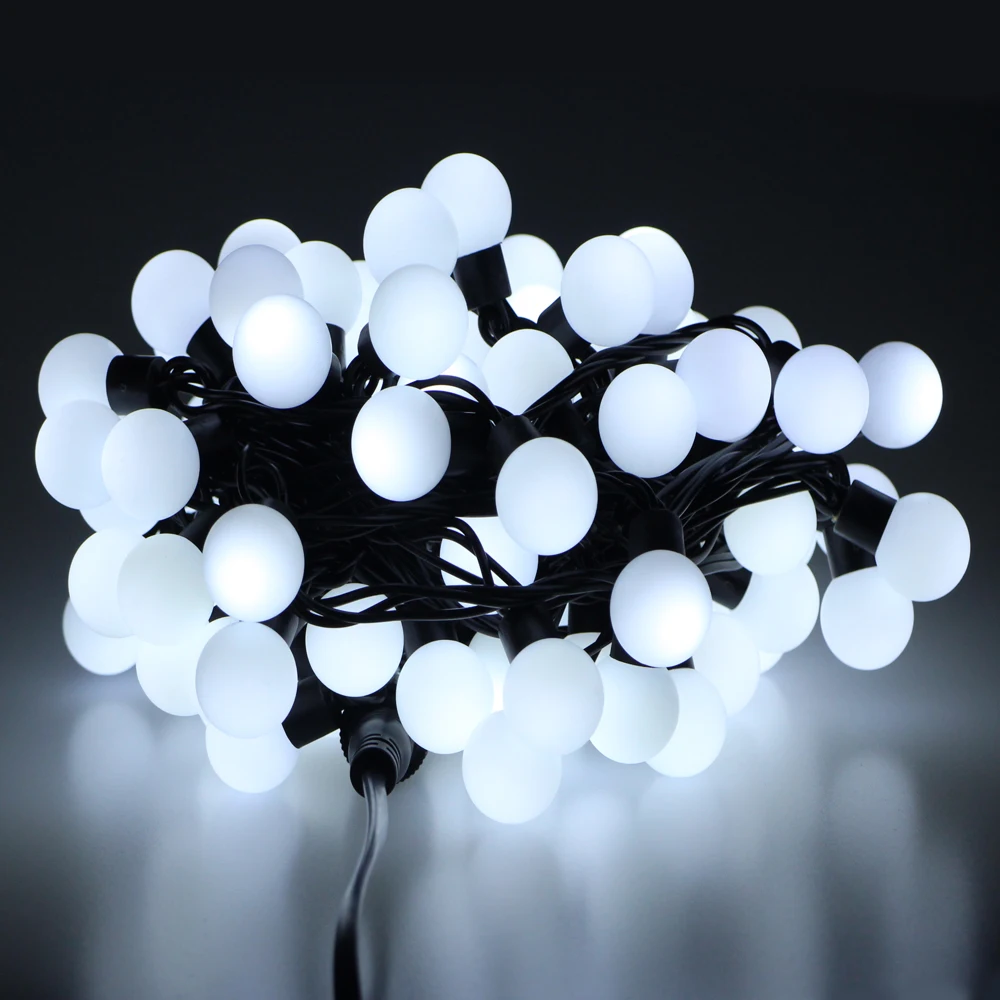 

AC 110V 10M 100 LED Ball String Light RGB Color Fairy Lights With Tail Plug For Home Decoration Wedding Birthday Chrismas Party