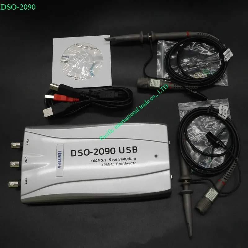

Portable Digital Oscilloscope DSO2090 USB PC Oscilloscope 100MS/s 40MHz USB Oscilloscope 2 Digital Channels 40MHz Bandwidth