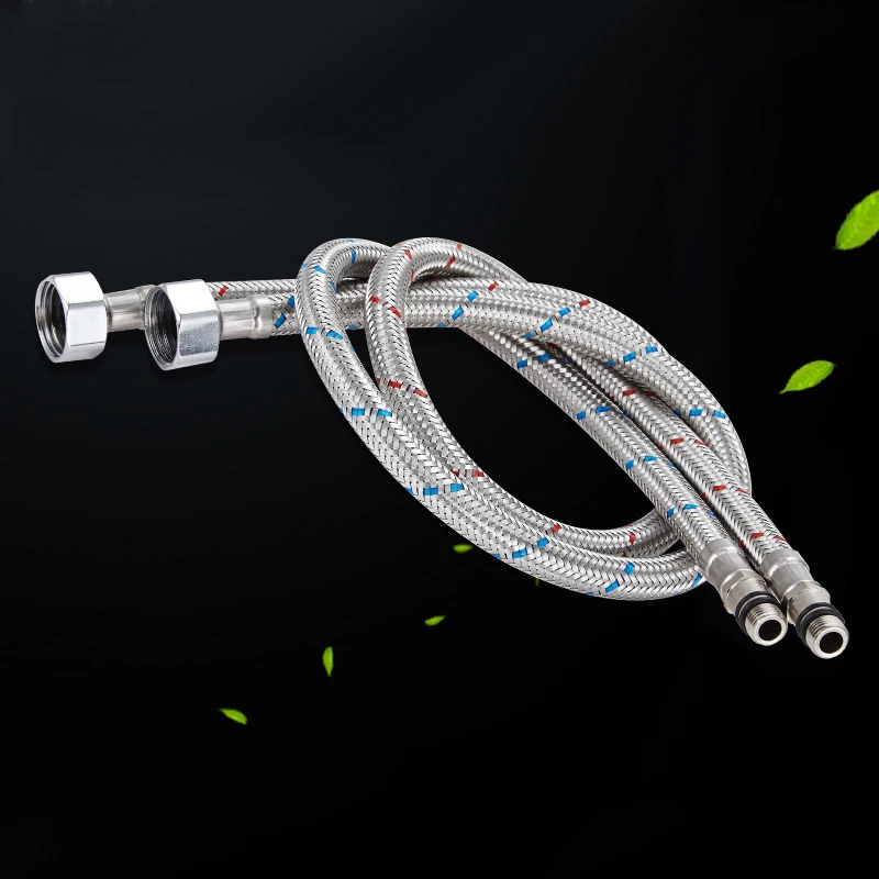 

60cm Stainless Steel Braided Inlet Pipe Hose Flexible Bathroom Hose Flexible Cold Hot Mixer Faucet Water Pipe Plumbing Hose