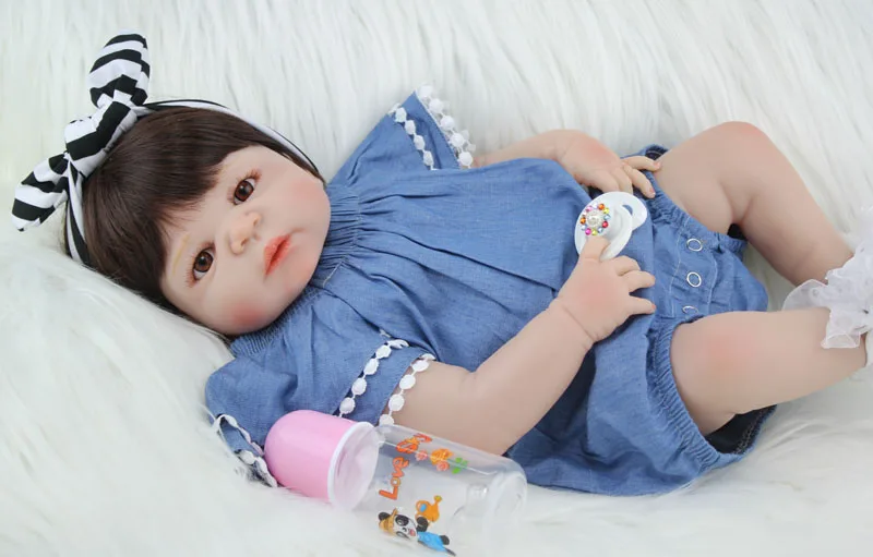 BZDOLL, 55 см, полностью силиконовый корпус, Reborn Baby Doll, игрушка, как настоящая, 22 дюйма, новорожденная девочка, принцесса, младенцы, кукла, купание, игрушка, детский подарок