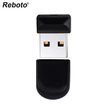 

Reboto Super Mini Pen Drive Simple Black USB 2.0 Memory Stick 64gb 32gb Real Capacity Tiny Pendrive 4gb 8gb 16gb U Disk