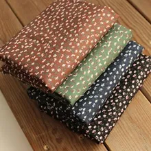 Мода по всему сельскому маленькому цветку печатных хлопок Поплин Ткань комплект 23x25 см