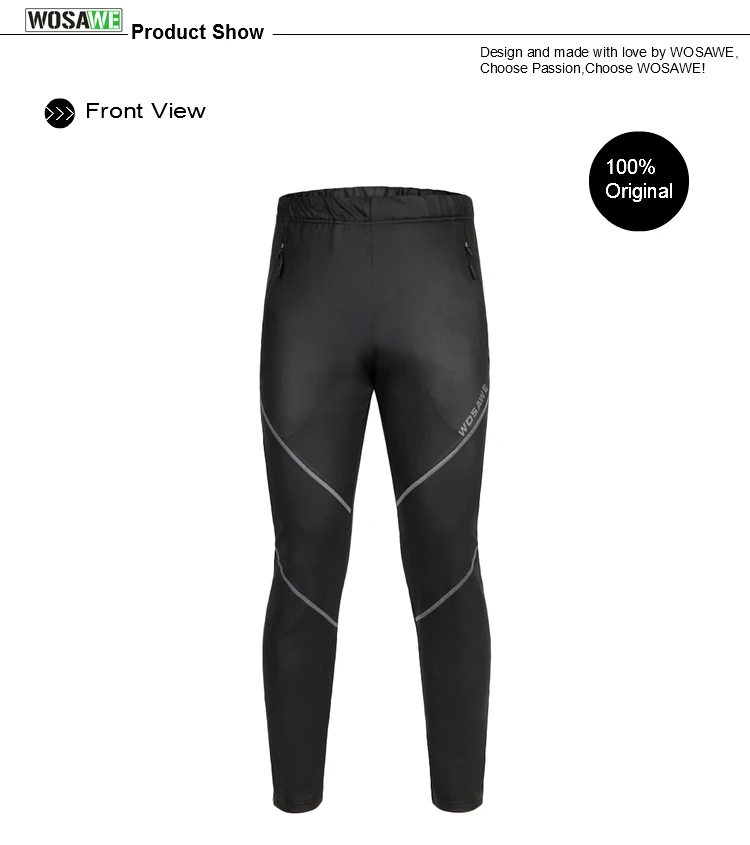 WOSAWE флисовые теплые зимние штаны для велоспорта, водонепроницаемые ветрозащитные колготки и штаны для горного велосипеда