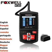 Neue obd2 scanner störungscode-leser original universal foxwell nt201 selbstdiagnosescanner werkzeuge odb2 obd2 scanner auto