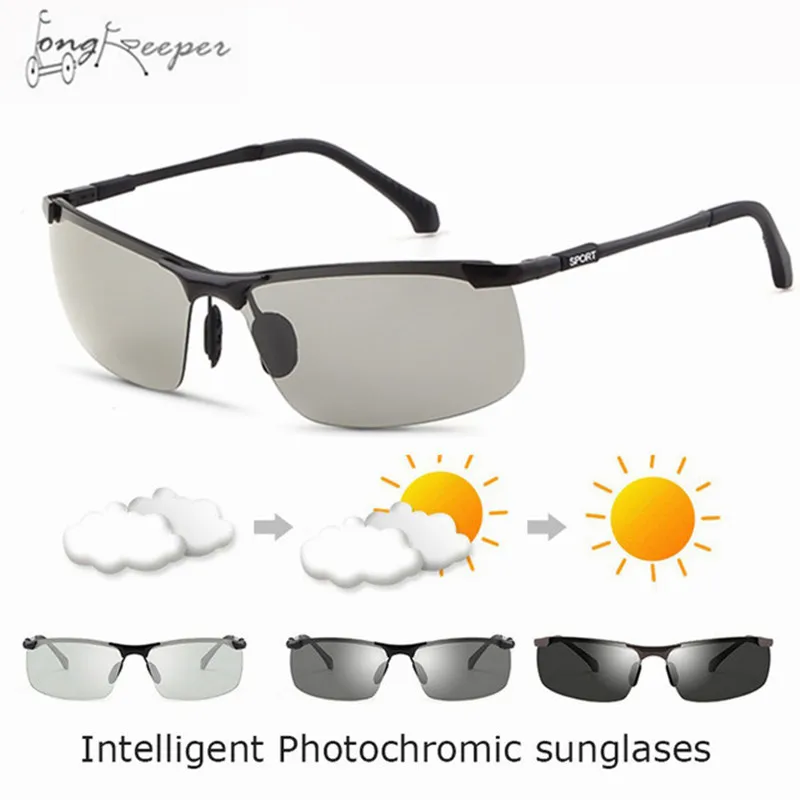 

2019 Cycling Driving Photochromic Sunglasses Bike Men Polarized Chameleon Discoloration Sun glasses Biking Motorcycling Goggles