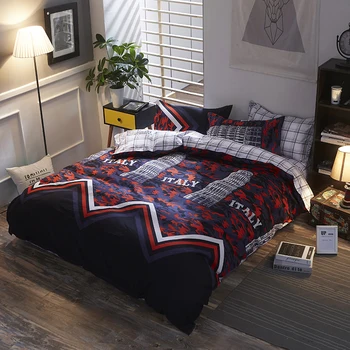 

BEST.WENSD Pyramid Double Cotton bedding set king 3/4pcs duvet cover linen sheet kids Single Home textiles housse de couette