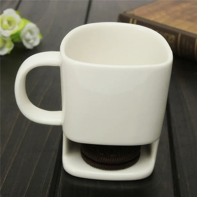 

Milk Dessert Mug 250ML unique Ceramic Mug White Tea Tea Cup coffee mugs Home Office