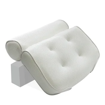 

Thickened Bath Pillow Soft SPA Headrest Bathtub Pillow With Backrest Suction Cup Neck Cushion Bathroom Accessories