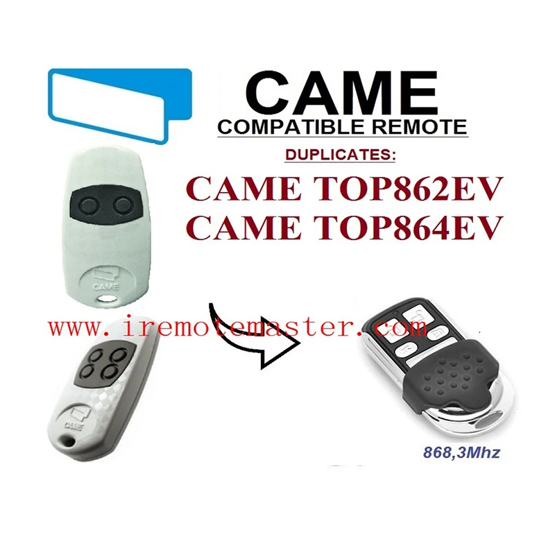 

FOR CAME TOP862EV universal remote control replacement transmitter
