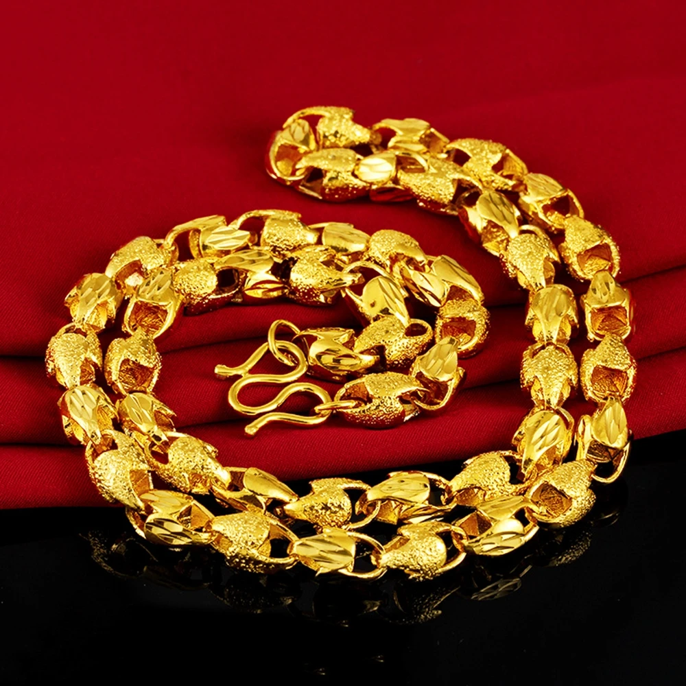 

Mens Necklace Rock Style Chain Yellow Gold Filled Classic Massive Mens Jewelry Gift