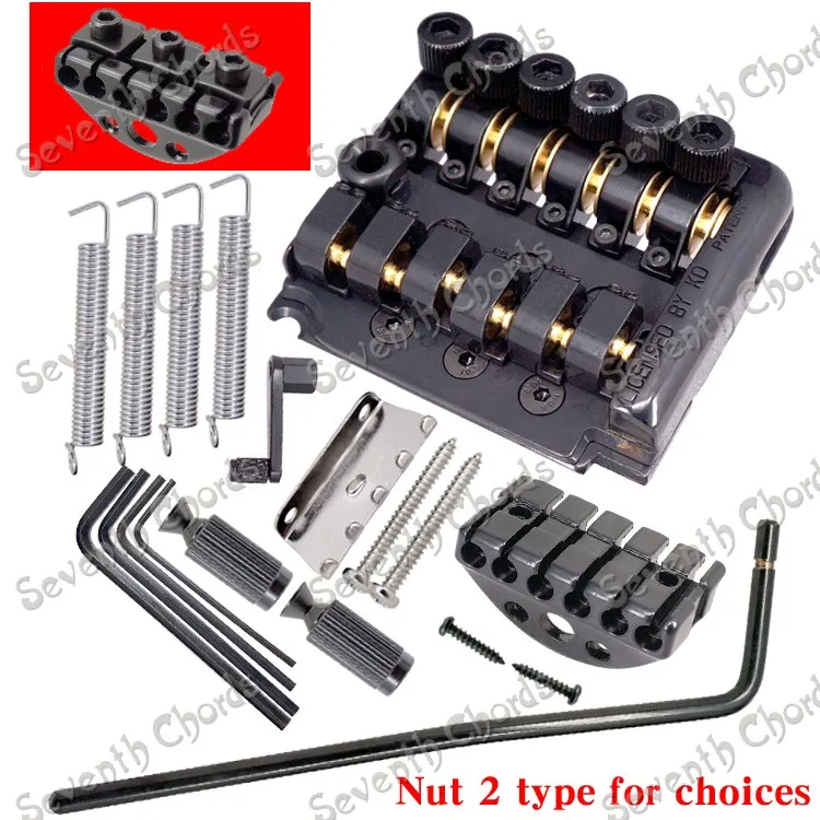 

A Set 6 String Tremolo Bridge Tailpiece for Headless Guitar Replacement Accessories