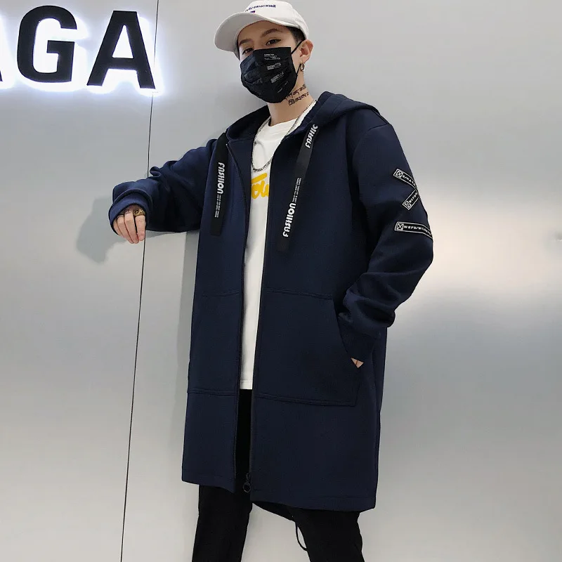 Hip Hop Jackets Men Streetwear Outerwear Coats Long Jackets Casual Men 2019 Fashion Men Windbreaker Black Navy White HW039 Hip Hop Jackets Men Streetwear Outerwear Coats Long Jackets Casual Men 2019 Fashion Men Windbreaker Black Navy White HW039