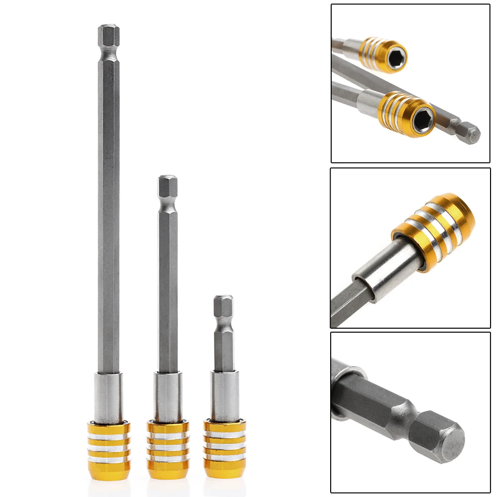 

New 100mm 1/4" Magnetic Hex Shank Quick Release Drill Bit Screwdriver Holder