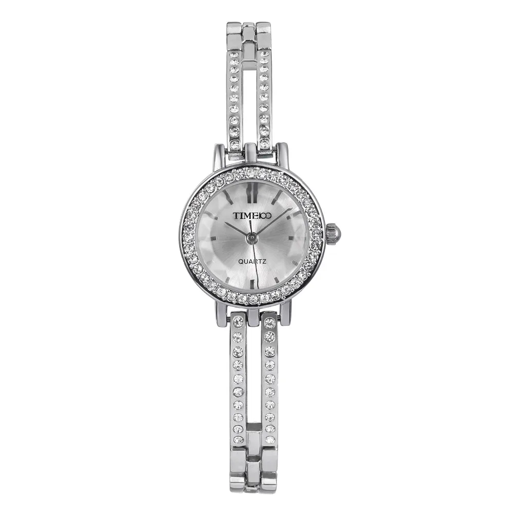 

Time100 Women's Alloy Skeleton Bracelet Quartz Watch Irregular Diamond Dial Ladies Wrist Watches For Women orologio donna