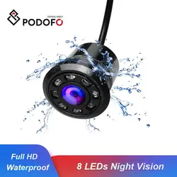 Podofo Full HD Цвет камера ПЗС 170 градусов водонепроницаемый заднего вида камера с 8 светодиодов ночное видение парковка системы